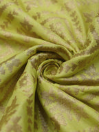 Green Banarasi Silk Patola Design Fabric ( 1 Mtr ) - Luxurion World