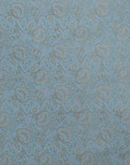 Blue Banarasi Silk Brocade Fabric (1 Mtr ) - Luxurion World