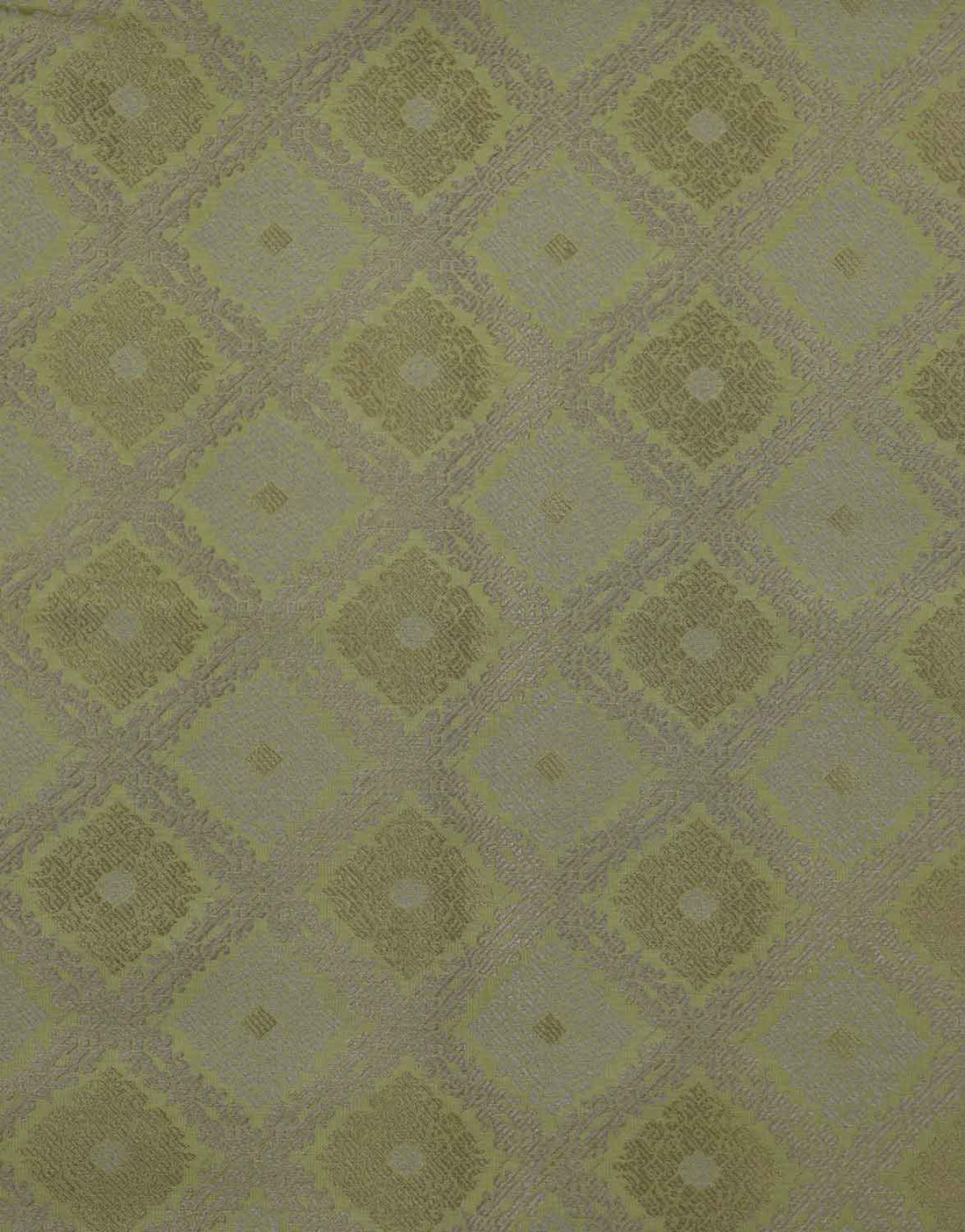 Yellow - Brocade Silk Banarasi Fabric 14