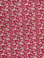 Pink Banarasi Silk Shikargah Fabric ( 2.5 Mtr ) - Luxurion World