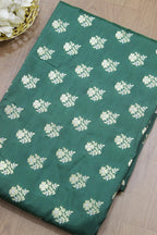 Green Banarasi Silk Fabric ( 1 Mtr ) - Luxurion World