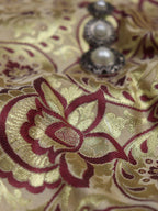 Pastel Banarasi Kimkhwab Silk Meenakari Fabric ( 1 Mtr ) - Luxurion World