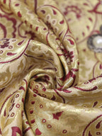 Pastel Banarasi Kimkhwab Silk Meenakari Fabric ( 1 Mtr ) - Luxurion World