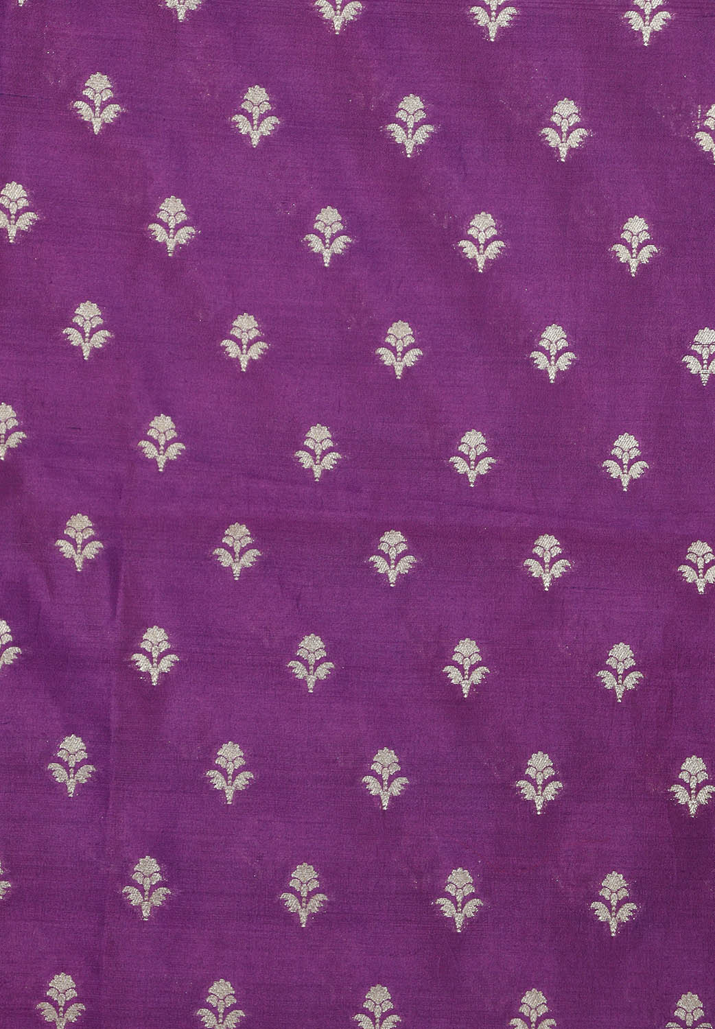 Purple Banarasi Chiniya Silk Fabric ( 1 Mtr ) - Luxurion World