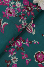 Green Banarasi Silk Meenakari Fabric ( 1 Mtr ) - Luxurion World