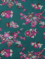 Green Banarasi Silk Meenakari Fabric ( 1 Mtr ) - Luxurion World