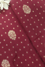 Elegant Maroon Banarasi Silk Fabric: 1 Mtr Length - Luxurion World