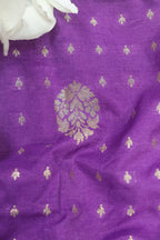 Elegant Purple Banarasi Silk Fabric: 1 Mtr of Luxurious Beauty - Luxurion World