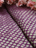 Purple Banarasi Silk Fabric ( 1 Mtr ) - Luxurion World