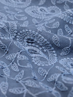 Stunning Blue Chikankari Georgette Fabric with Sequins (1 Mtr) - Luxurion World
