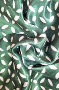 Green Digital Printed Gajji Silk Fabric ( 1 Mtr ) - Luxurion World
