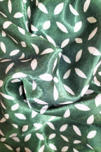 Green Digital Printed Gajji Silk Fabric ( 1 Mtr ) - Luxurion World