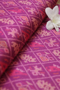 Purple Digital Printed Patola Tussar Silk Fabric ( 1 Mtr ) - Luxurion World