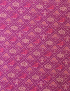 Purple Digital Printed Patola Tussar Silk Fabric ( 1 Mtr ) - Luxurion World