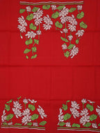 Shop Red Embroidered Kantha Cotton Blouse Fabric - 1 Mtr - Luxurion World