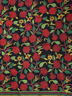 Shop Black Embroidered Kantha Cotton Blouse Fabric - 1 Mtr - Luxurion World