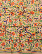 Pastel Embroidered Kantha Cotton Blouse Piece Fabric ( 1 Mtr ) - Luxurion World