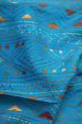 Blue Embroidered Kantha Cotton Blouse Piece Fabric ( 1 Mtr ) - Luxurion World
