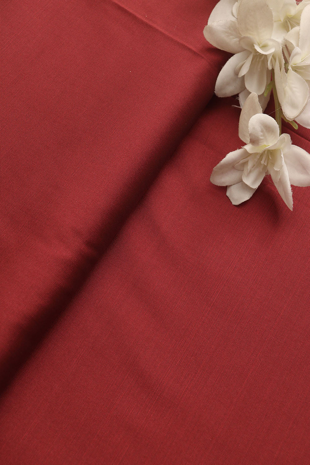 Maroon Plain Silk Fabric ( 1 Mtr ) - Luxurion World