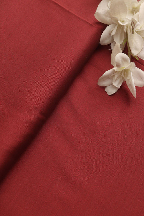 Maroon Plain Silk Fabric ( 1 Mtr ) - Luxurion World