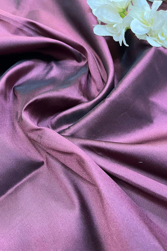 Wine Plain Silk Fabric ( 1 Mtr ) - Luxurion World