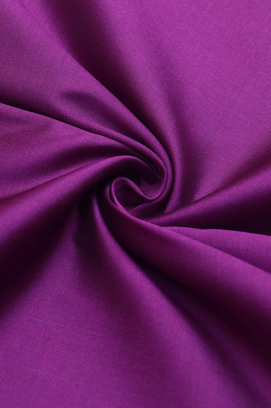 Purple Plain Silk Fabric ( 1 Mtr ) - Luxurion World