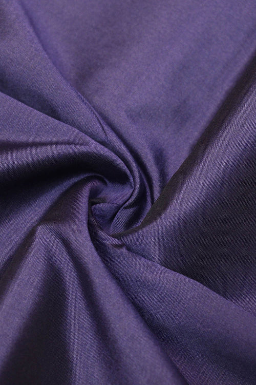Blue Plain Silk Fabric ( 1 Mtr ) - Luxurion World