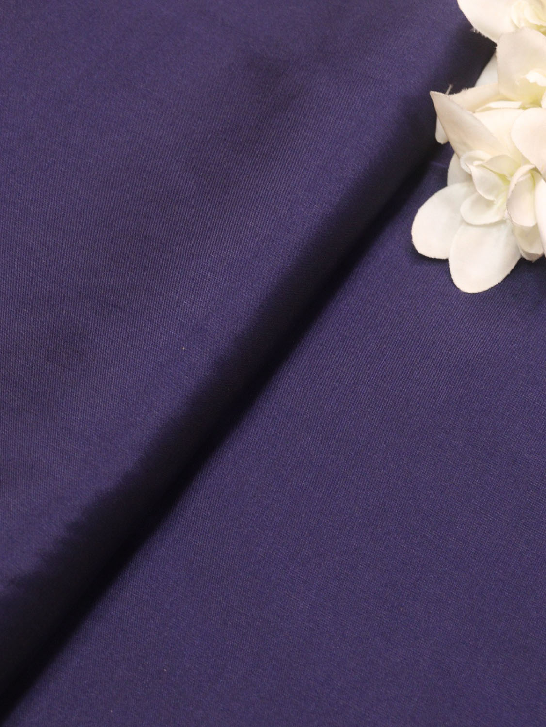 Blue Plain Silk Fabric ( 1 Mtr ) - Luxurion World
