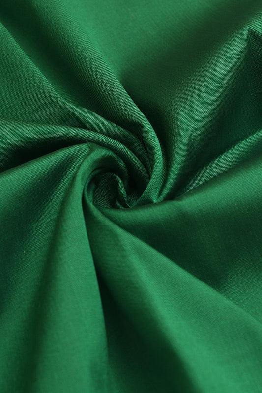 Green Plain Silk Fabric ( 1 Mtr ) - Luxurion World