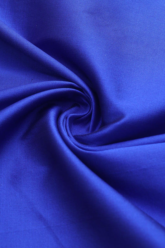 Blue Plain Silk Fabric ( 1 Mtr ) - Luxurion World