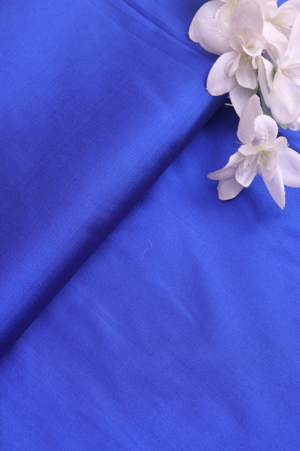 Blue Plain Silk Fabric ( 1 Mtr ) - Luxurion World