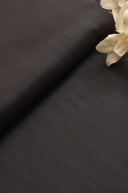 Black Plain Silk Fabric ( 1 Mtr ) - Luxurion World