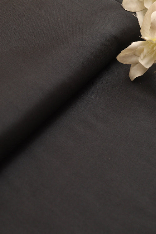 Black Plain Silk Fabric ( 1 Mtr ) - Luxurion World