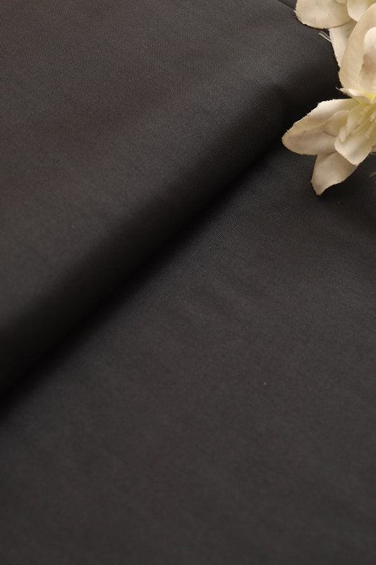 Black Plain Silk Fabric ( 0.5 Mtr ) - Luxurion World
