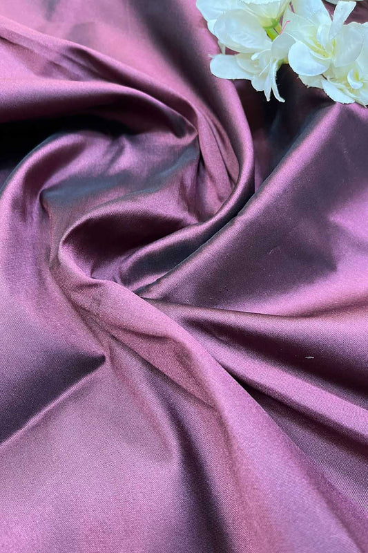 Wine Plain Silk Fabric ( 1 Mtr ) - Luxurion World