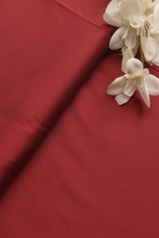 Maroon Plain Silk Fabric ( 0.5 Mtr ) - Luxurion World