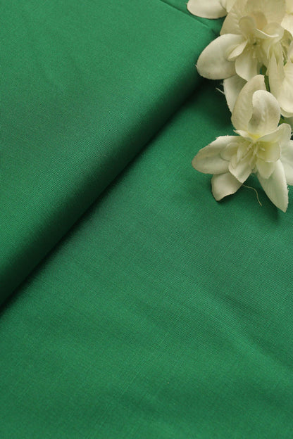 Green Plain Silk Fabric ( 1 Mtr ) - Luxurion World