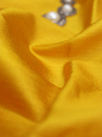 Yellow Plain Pure Silk Fabric ( 1 Mtr ) - Luxurion World