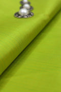 Green Plain Pure Silk Fabric ( 1 Mtr ) - Luxurion World