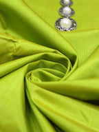 Green Plain Pure Silk Fabric ( 1 Mtr ) - Luxurion World