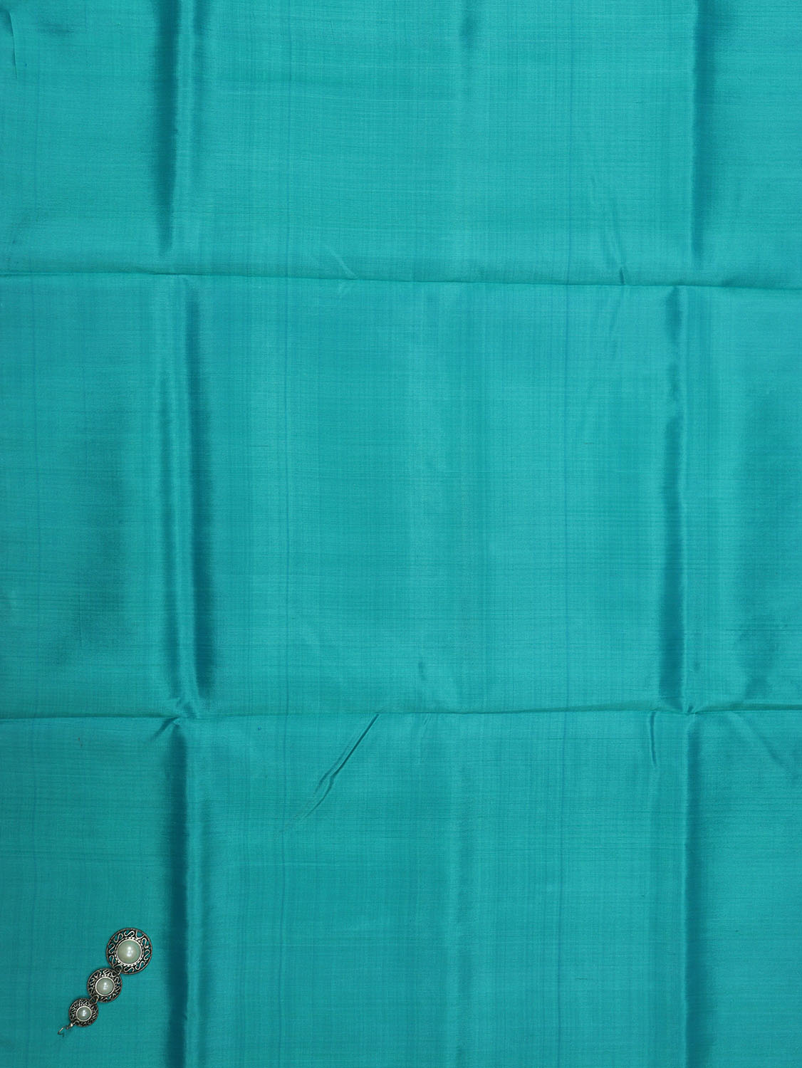 Blue Plain Pure Silk Fabric ( 1 Mtr ) - Luxurion World