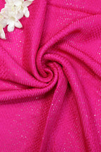 Pink Trendy Sequins Work Silk Fabric (0.75 mtr) - Luxurion World