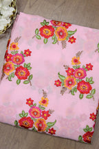 Pink Embroidered Trendy Fabric ( 1 Mtr ) - Luxurion World