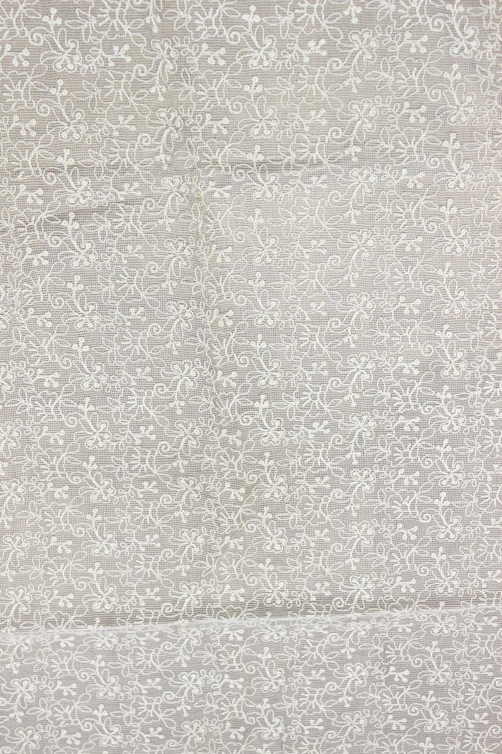 Pastel Embroidered Trendy Kota Fabric (1 Mtr )