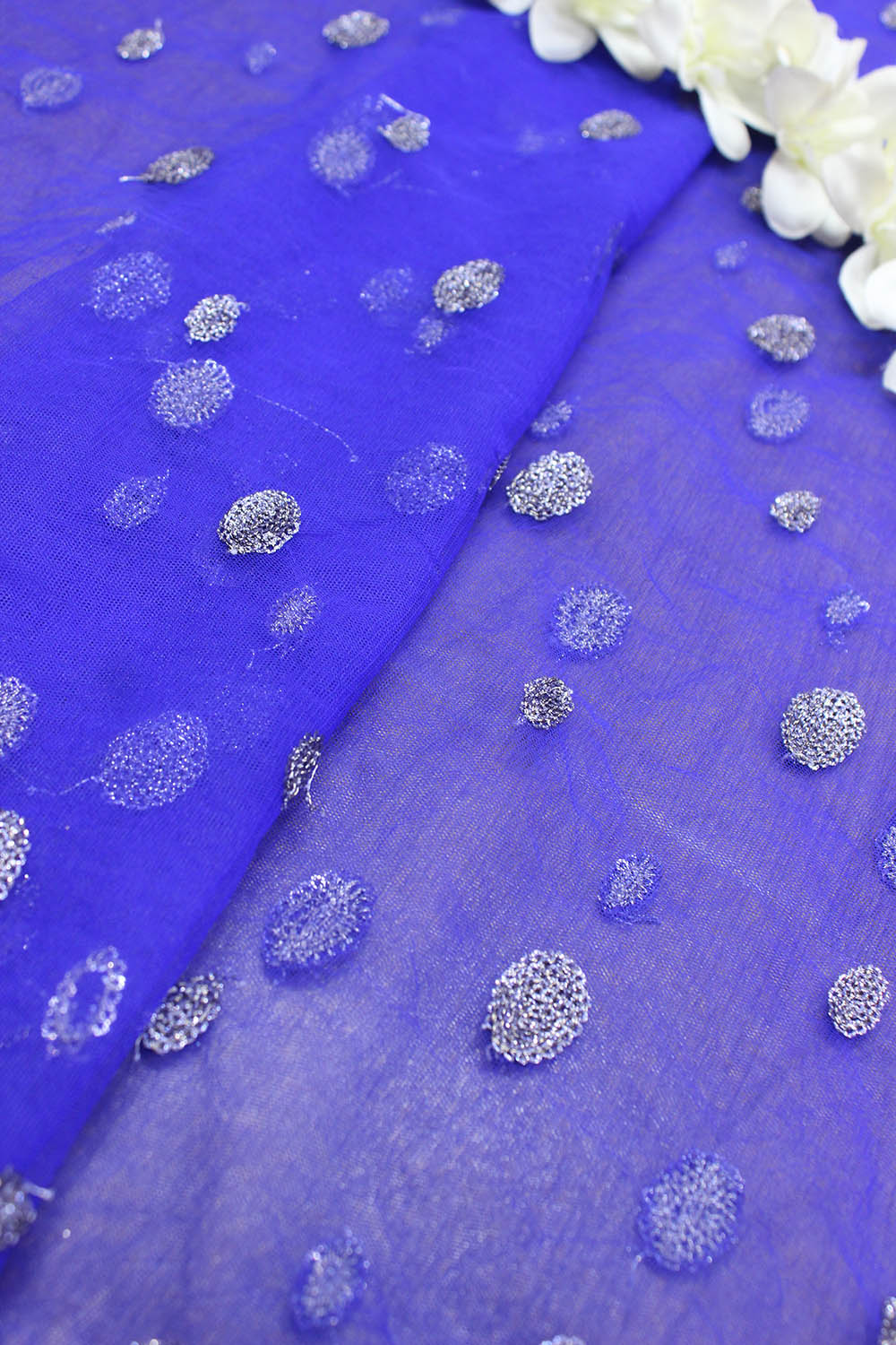 Blue Trendy Net Fabric ( 1 Mtr )