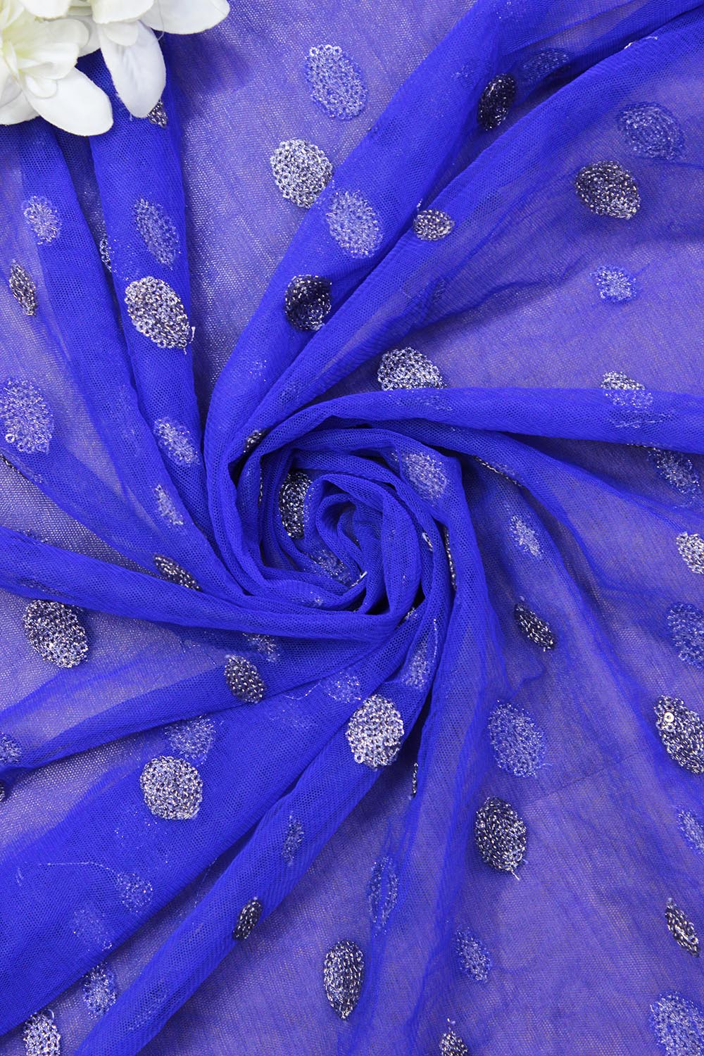 Blue Trendy Net Fabric ( 1 Mtr ) - Luxurion World