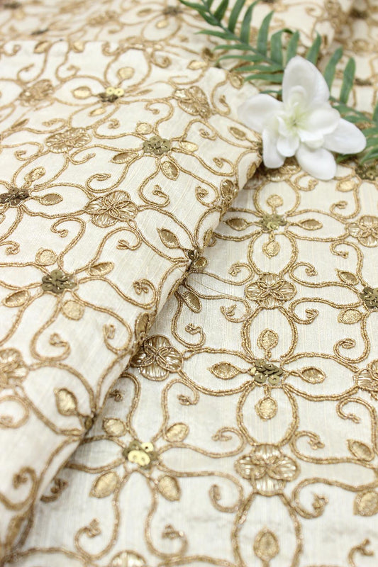 Pastel Trendy Raw Silk Fabric ( 1 Mtr ) - Luxurion World