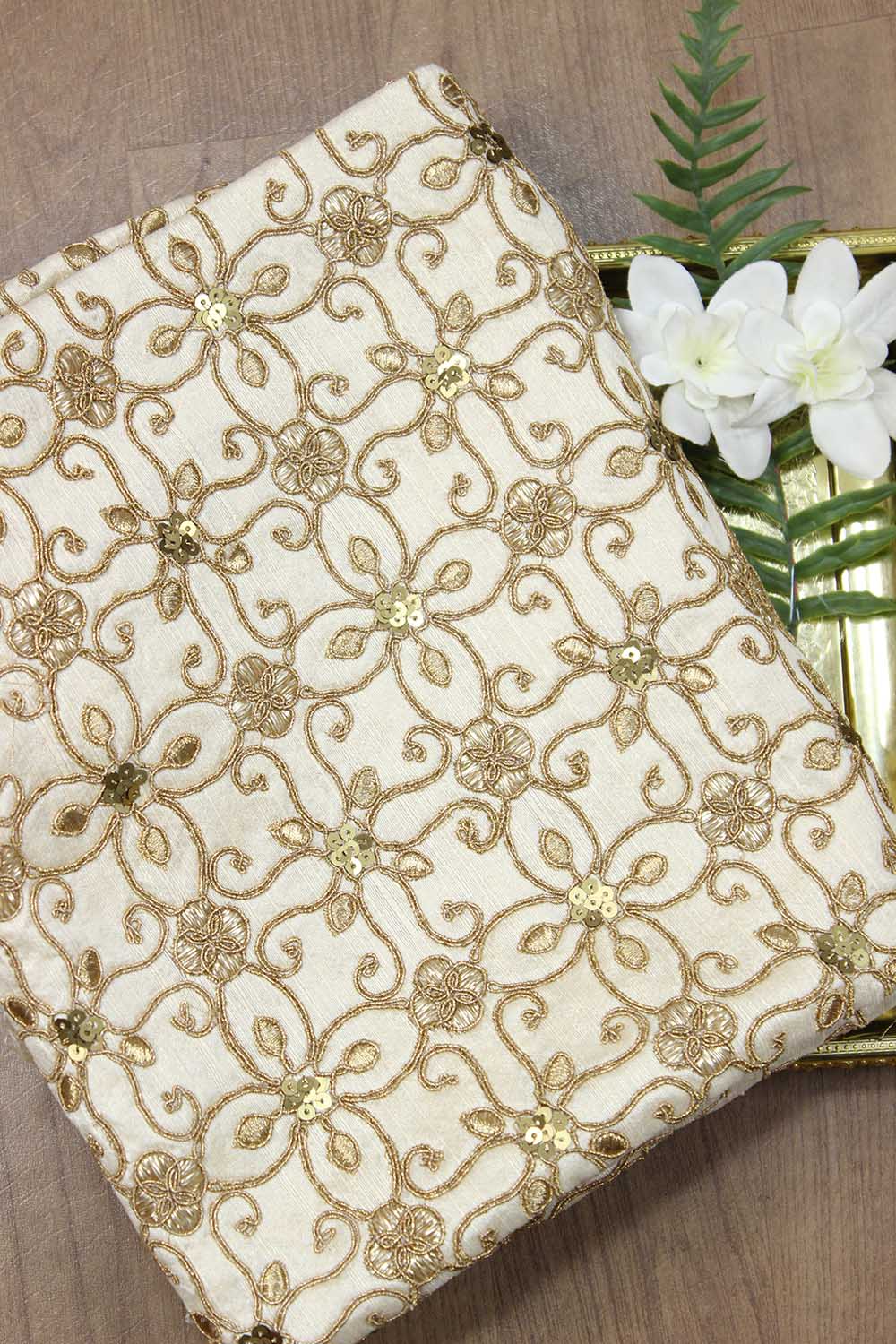 Pastel Trendy Raw Silk Fabric ( 1 Mtr )