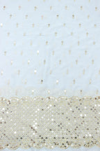 Blue Trendy Georgette Sequins Work Fabric ( 1 Mtr ) - Luxurion World