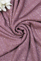 Purple Trendy Georgette Sequins Work Fabric (1 Mtrs) - Luxurion World